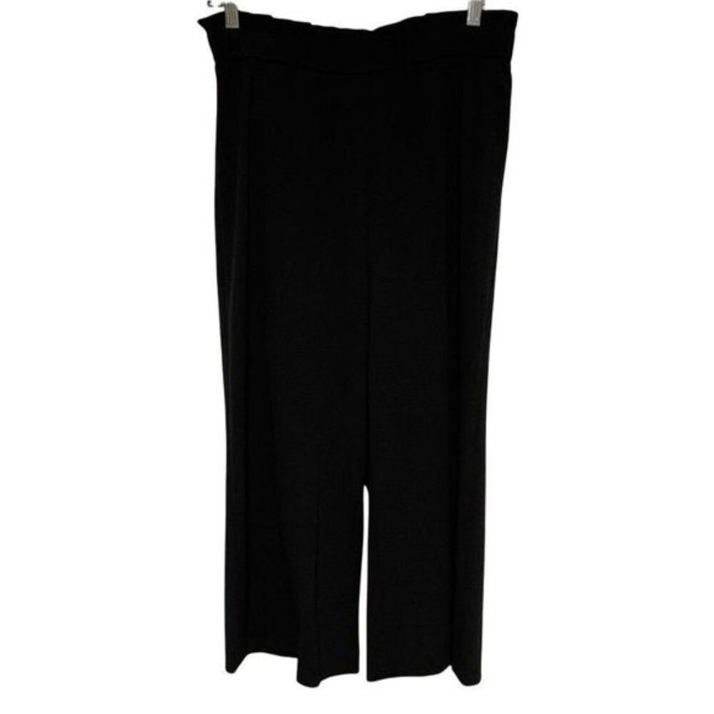 𝅺NINE WEST Womens Pull On‎ Wide Leg Summer Trousers/ Pants Black Size M